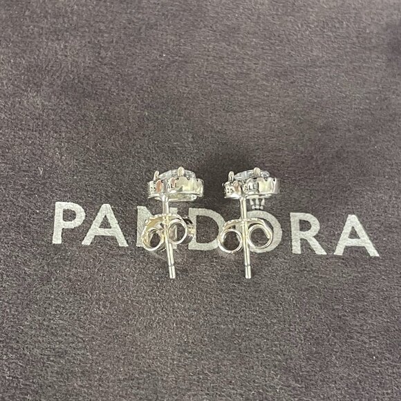 Pandora Elevated Heart Stud Earrings - Picture 2 of 4